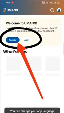 register pe click kare or ferr mobile number ki sahayaa se register kare