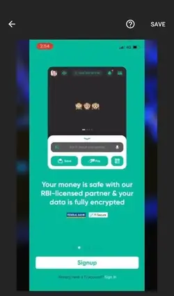 step 2 fi money app install ke baad sign up button pe click kare